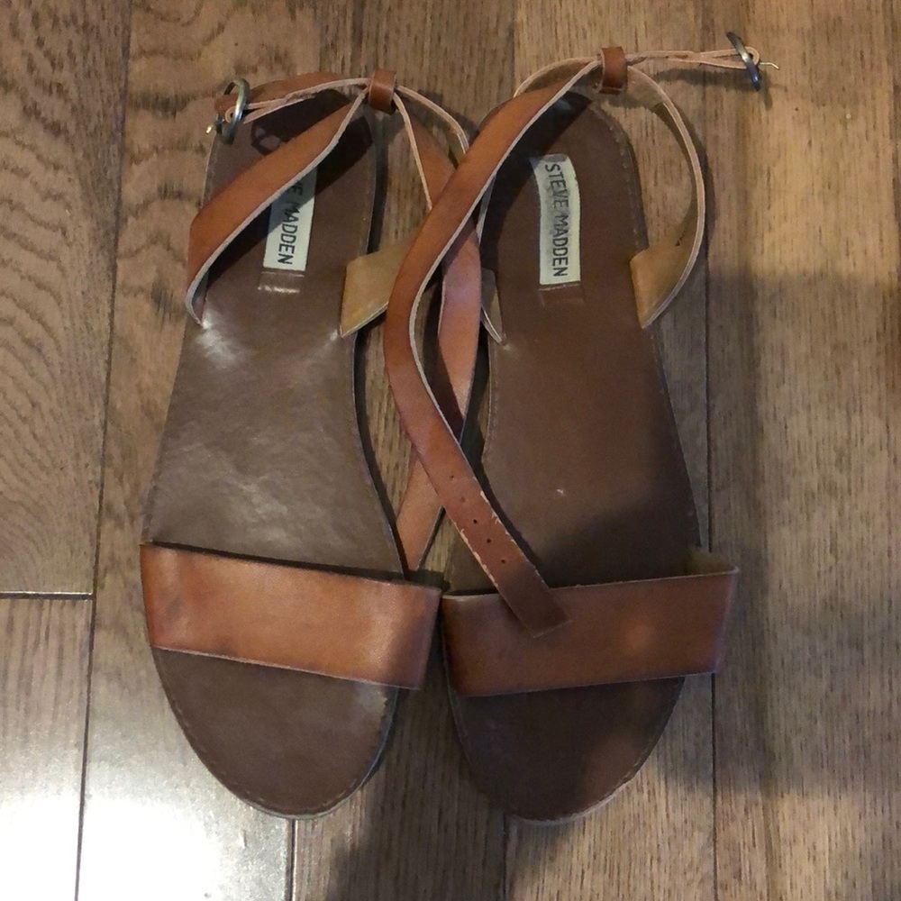 Brown leather sandals